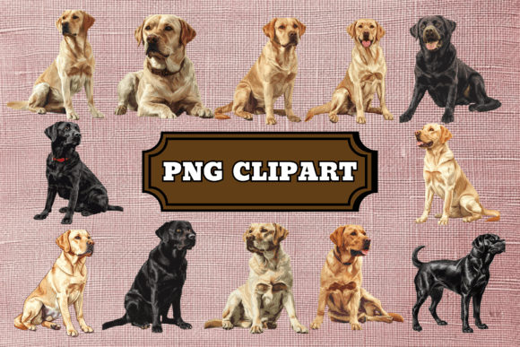 Labrador Retriever Dog Clipart Bundle: Design Assets for Every Creator