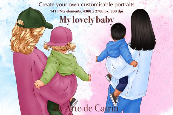 My Lovely Baby Clipart: Mom with Baby Design Guide