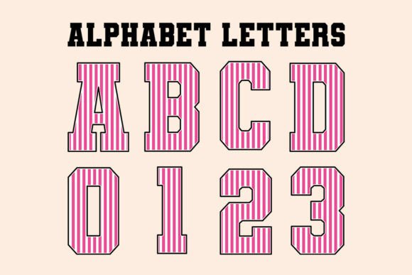 Pink Stripes Summer Alphabet Letters: Your Go-To for Vibrant Projects