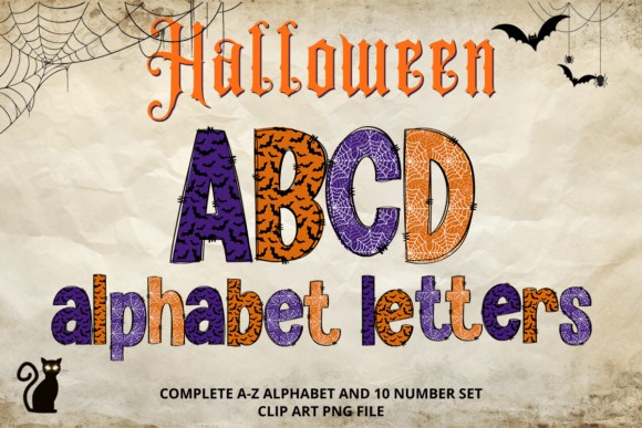 Spooky-Creative Applications for Halloween Doodle Alphabet Letters PNG6