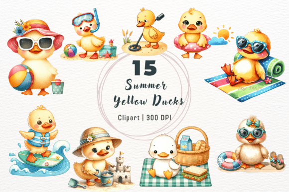 Sunny Designs: Using Summer Yellow Ducks Cartoon Clipart