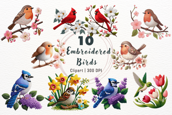 Watercolor Embroidered Birds Clipart: A Designer's Guide
