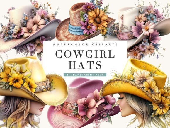 Watercolor Western Cowgirl Hats Clipart: A Creative Roundup