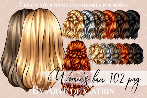 Woman Hair Clipart: A Hairstyles Pack for Creative Projects